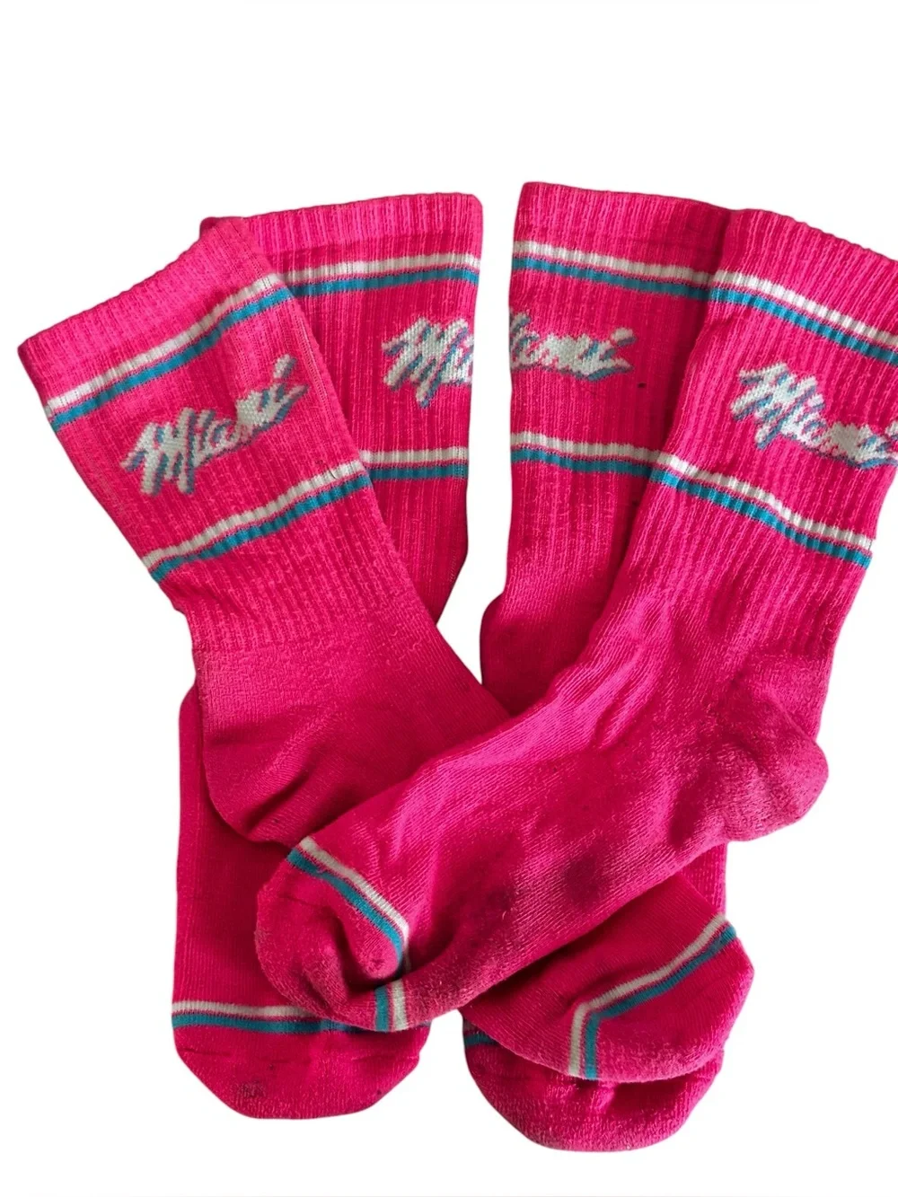 Miami Crew Socks 2 Pairs Unisex SZ M